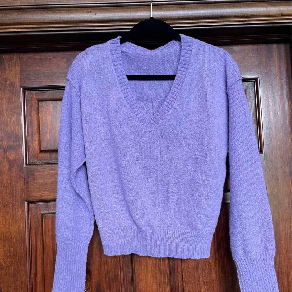 NEW Purple V-Neck Sweater